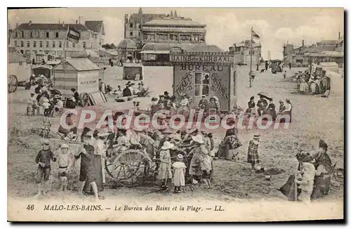 Cartes postales Malo les Bains Le Bureau des Bains et la Plage