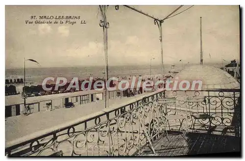 Cartes postales Malo les Bains Vue generale de la Plage
