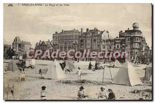 Cartes postales Malo les Bains La Plage et les Villas