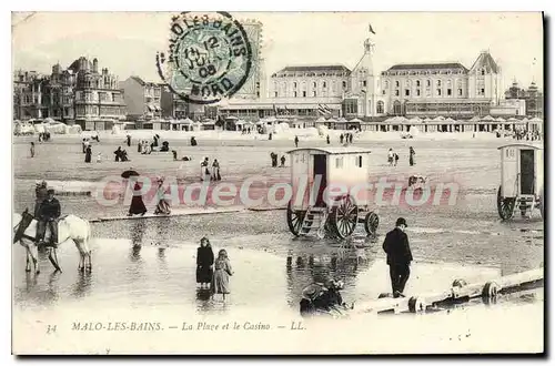 Cartes postales Malo les Bains La Plage et le Casino