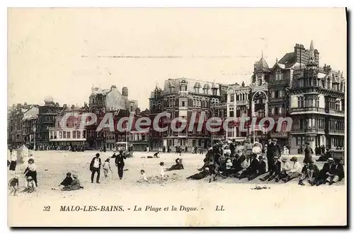 Cartes postales Malo les Bains La Plage et la Digue