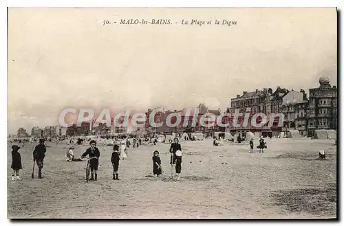 Cartes postales Malo les Bains La Plage et la Digue