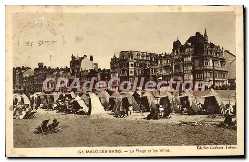 Cartes postales Malo les Bains La Plage et les Villas