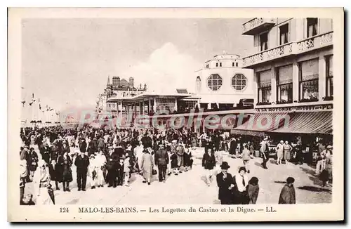 Cartes postales Malo les Bains Les Logettes du Casino et la Digue