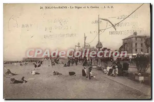 Cartes postales Malo les Bains La Digue et le Casino