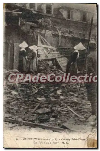 Cartes postales Beauvais bombarde Ouvroir St Vincent