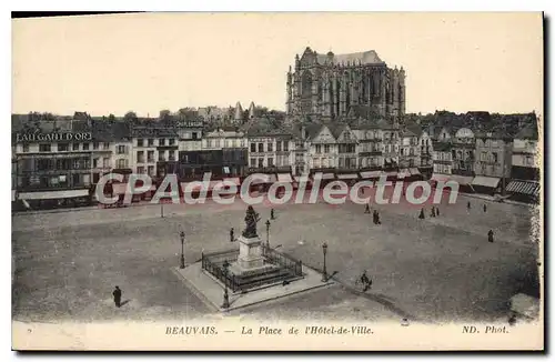 Cartes postales Beauvais La Place de l'Hotel de Ville