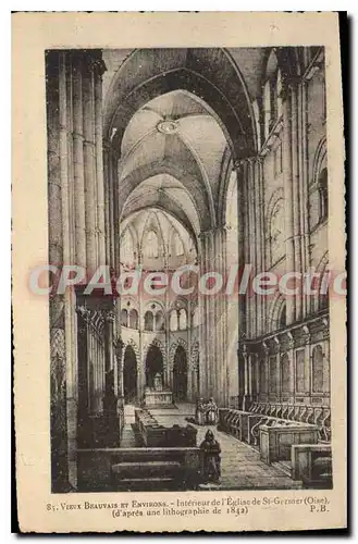 Ansichtskarte AK Vieux Beauvais et Environs Interieur de l'Eglise de St Germer Oise