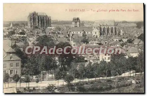 Cartes postales Beauvais Vue generale prise du Parc des Eaux