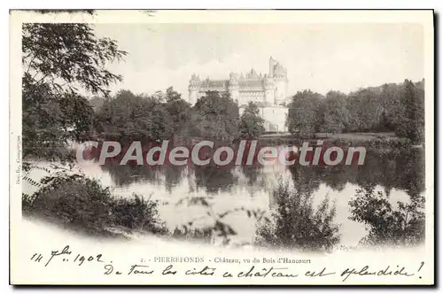 Cartes postales Pierrefonds Chateau vu du Bois d'Haucourt