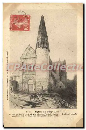 Cartes postales Eglise de Bury Oise