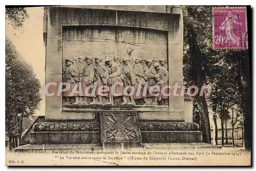 Cartes postales Senlis Oise Bas relief du Monument marquant