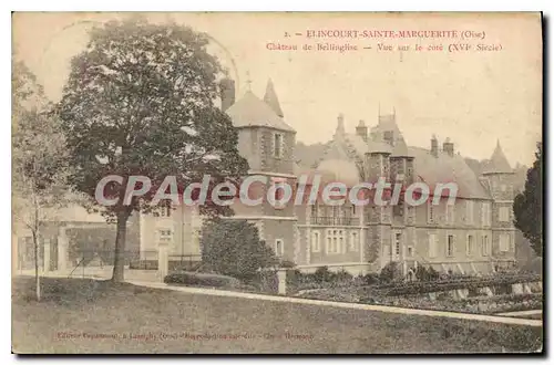 Cartes postales Elincourt Ste Marguerite Oise Chateau de Bellinglise Vue sur le cote