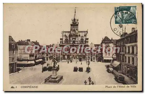 Cartes postales Compiegne Place de l'Hotel de Ville