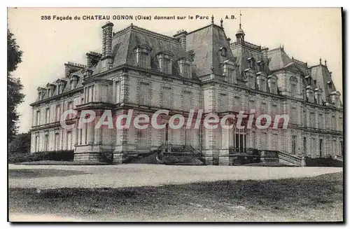 Ansichtskarte AK Facade du Chateau Ognon Oise donnant sur le Parc