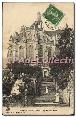 Cartes postales Chaumont en Vexin Eglise cote Nord