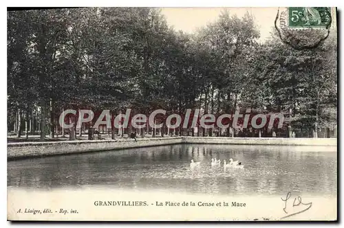 Cartes postales Grandvilliers la place de la Cense et la Mate