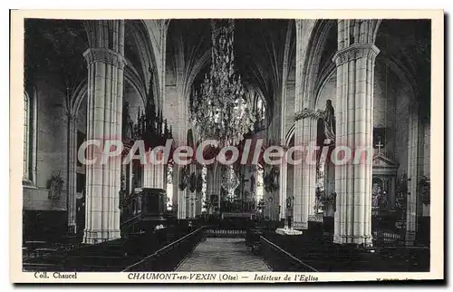 Cartes postales Chaumont en Vexin Oise interieur de l'Eglise