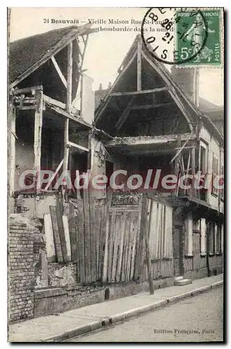 Ansichtskarte AK Beauvais vielle maison bombardee dans la nun