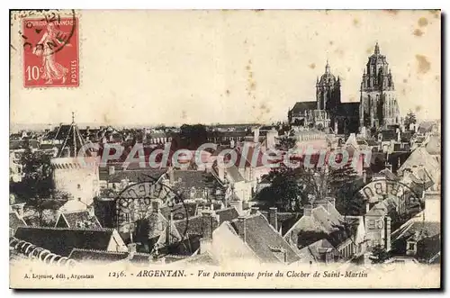 Cartes postales Argentan vue panoramique prise du clober de Saint Martin