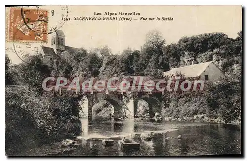 Ansichtskarte AK Les Alpes Mancelles St Ceneri le Gerei Orne vue sur la Sarthe