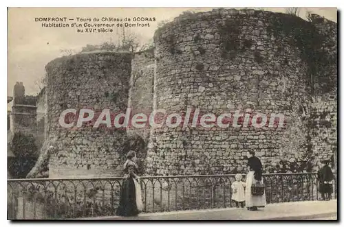 Cartes postales Domfront Tours du chateau de Godras habitation d'un Gouverneur de Domfront au XVI siecle