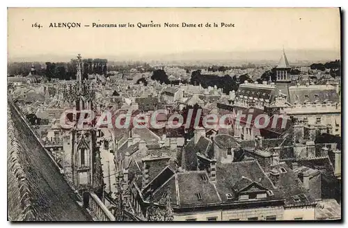 Cartes postales Alencon Panorama sur les Quartier Notre Dame et de la Poste