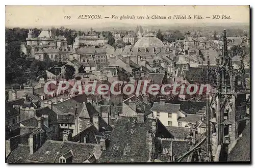 Ansichtskarte AK Alencon vue generale vers le chateau et l'hotel de ville