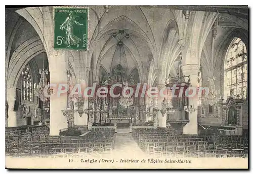 Ansichtskarte AK L'aigle Orne interieur de l'eglise Saint Martin