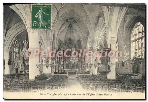 Cartes postales L'aigle Orne interieur de l'eglise Saint Martin