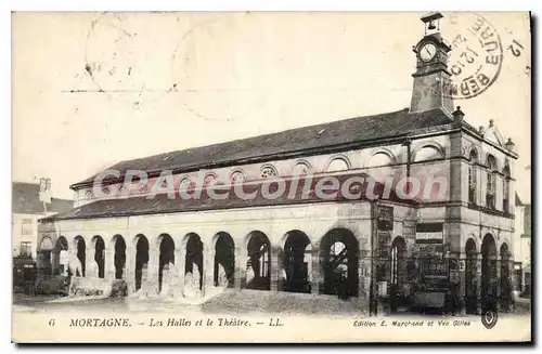 Cartes postales Mortagne les Halles et le Theatre