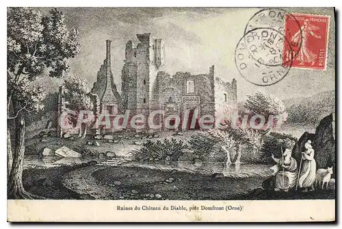 Ansichtskarte AK Ruines du chateau du Diable pres Domfront Orne