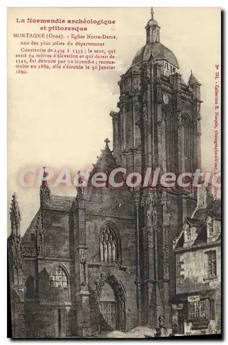 Ansichtskarte AK La Normandie archeologique et pittoresque Mortagne Orne Eglise Notre Dame