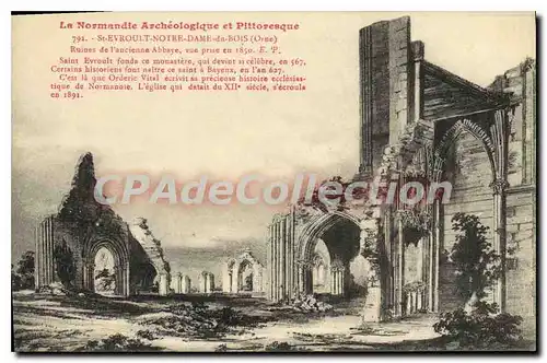 Cartes postales La Normandie archeologique et pittoresque St Evroult Notre Dame du Bois Orne