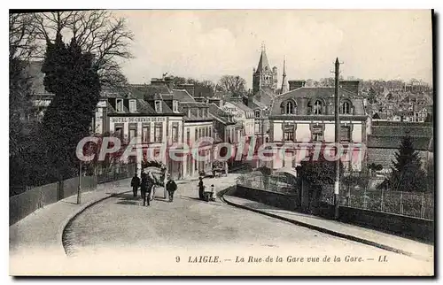 Cartes postales Laigle la Rue de la Gare vue de la Gare