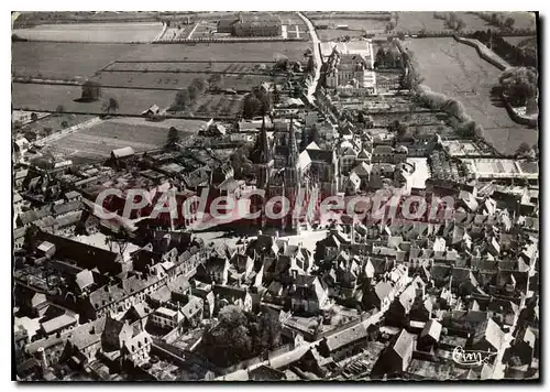 Cartes postales moderne Sees Orne Vue aerienne La Cathedrale et l'Hotel de Ville