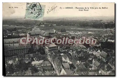 Cartes postales Arras Panorama de la Ville pris du Beffroi Cote Nord