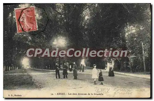 Cartes postales Arras Les deux Avenues de la Citadelle