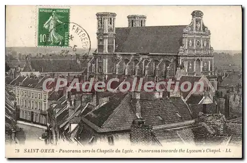 Cartes postales Saint Omer Panorama vers la Chapelle du Lycee