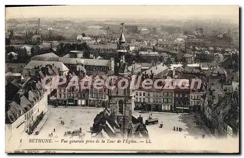 Cartes postales Bethune Vue generale prise de la Tour de l'Eglise