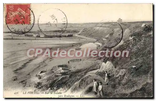 Cartes postales Le Portel Sur La Falaise vers Boulogne