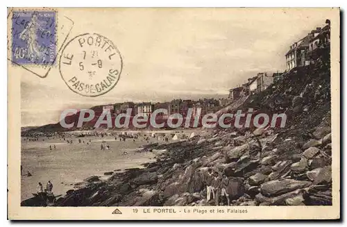 Cartes postales Le Portel La Plage et les Falaises