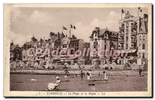 Cartes postales Wimereux La Plage et la Digue