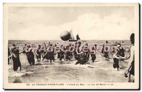 Cartes postales Le Touquet Paris Plage l'heure du bain le jeu de ballon