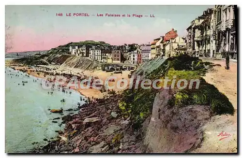 Ansichtskarte AK Le Portel Les Falaises et la Plage