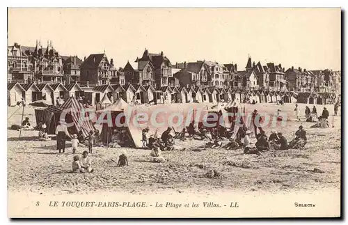 Cartes postales Le Touquet Paris Plage La Plage et les Villas