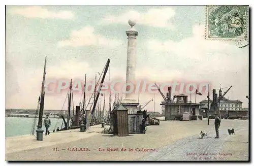 Cartes postales Calais Le Quai de la Colonne