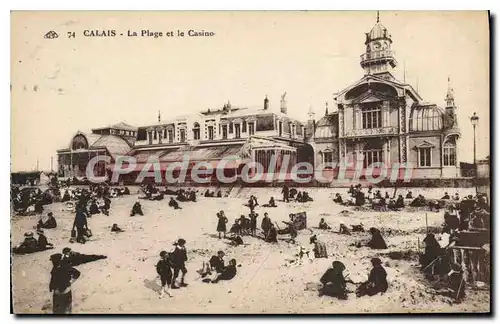 Cartes postales Calais La Plage et le Casino