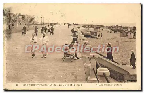 Cartes postales Le Touquet Paris Plage La Digue et la Plage