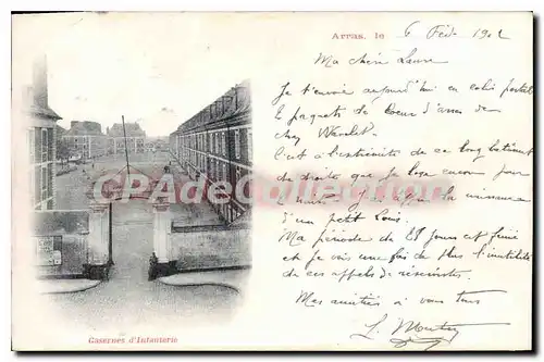 Cartes postales Arras Casernes d'Intanterie quartier Schramm